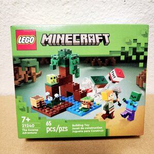 NEW LEGO MINECRAFT SWAMP ADVENTURE 21240 Zombie Alex Frog Slime Building Set Bra